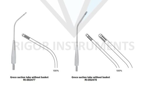 Greco Suction Tube Without Basket — Neuro Surgical Instrument